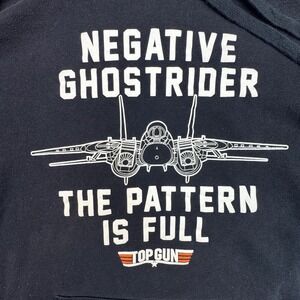 Top Gun "Negative Ghostrider The Pattern is Full" Black Unisex‎ Hoodie Size 3XL